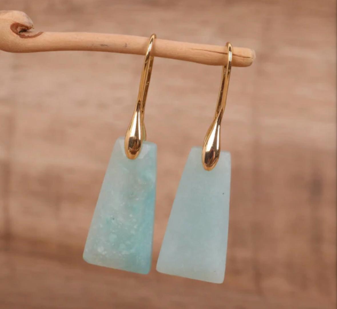 Brass Resin Earrings